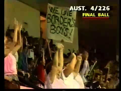Watch AWESOME Steve Waugh SIX OVER COVER off CURTLY AMBROSE near yorker 1989 - Cricket Classic Video Video