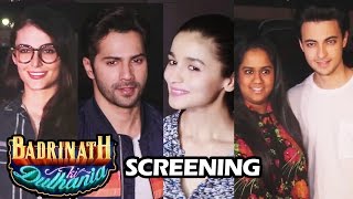 Watch Badrinath Ki Dulhania Screening | Full HD Video | Varun, Alia, Arpita, Mandana Video