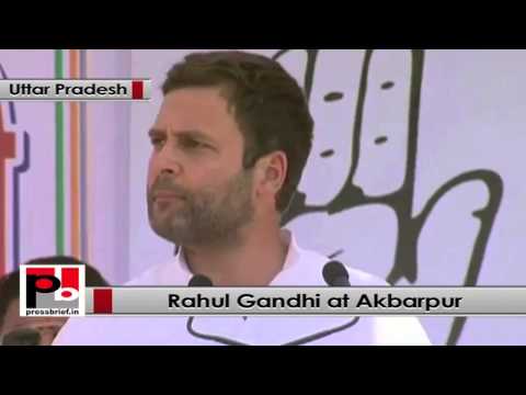Watch Rahul Gandhi in Akbarpur (UP)- BJP has just one agenda -- to make Modi the PM Video