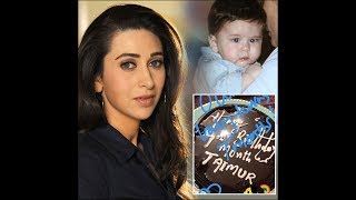 Watch Maasi Karisma Kapoor shares Taimur's 7-month cake pic Video