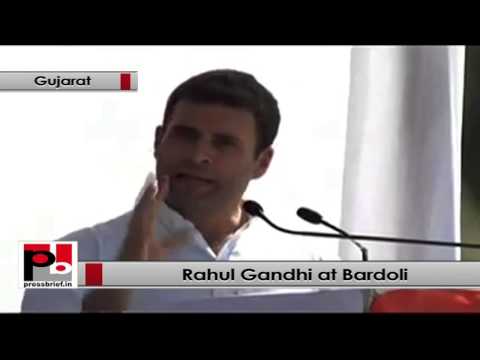 Watch Rahul Gandhi- Gujarat progressed due to the sweat of its people, not because of one man Video