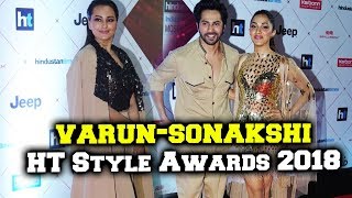 Watch Varun Dhawan Sonakshi Sinha At HT Style Awards 2018 Red Carpet Video