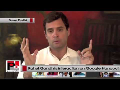 Watch Rahul Gandhi on Google Hangout- Congress is a revolutionary party while BJP is conservative, part 01 Video
