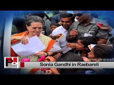 Watch Sonia Gandhi in Raebareli, attacks Modi government Video