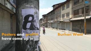 Watch Pro-Burhan graffiti, banners come up in Kashmir on slain commander's maiden death anniversary Video