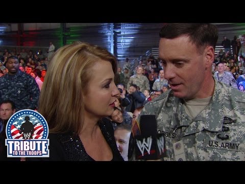 Watch Michelle Beadle interviews Col. Hodges- Tribute to the Troops 2013 - WWE Wrestling Video Video