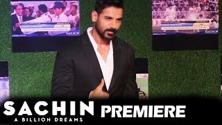 Watch John Abraham At Sachin A Billion Dreams GRAND PREMIERE Video