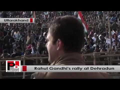 Watch Rahul Gandhi at Dehradun- BJP is hungry for power, will do anything to grab power Video