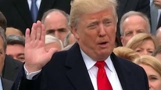 Watch Donald Trump thanks people, Obama after taking oath as US President Video