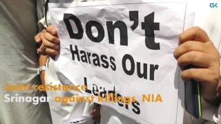 Watch Joint resistance holds protest in Srinagar against killings, NIA Video