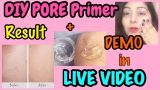 Watch DIY Pore Primer - Miracle Trick for Long Lasting Makeup in Summer - Step wise DEMO in LIVE Video Video