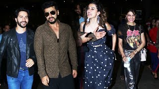 Watch Judwaa 2 Team Spotted At Airport - Varun Dhawan, Jacqueline, Taapsee Video