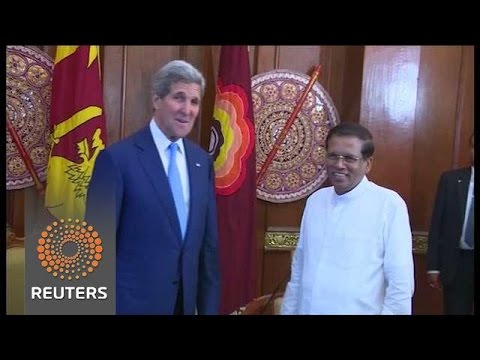 Watch US Secretary of State Kerry meets Sri Lankan President News Video Video