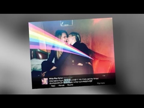 Watch Miley Cyrus Licks Cara Delevingne in New Shocking Pic Video