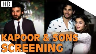 Watch Fawad, Alia & Sidharth Host Special Screening Of 'Kapoor & Sons' Video