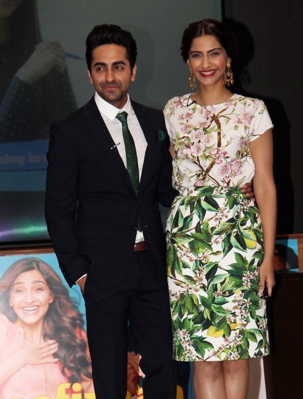 Free Download Sonam Kapoor and Ayushmann Khurrana seen promoting their film 'Bewakoofiyaan' at a B-school. 194 Wallpaper HD FREE (Download 194 HD wallpaper FREE)